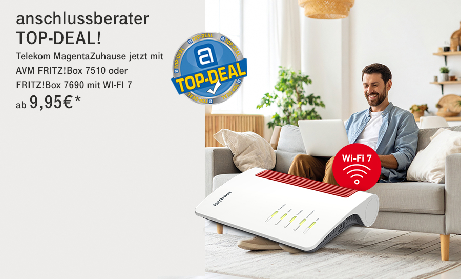 Telekom MagentaZuhause plus 100 € Cashback oder FRITZ!Box 7690 für 1 €